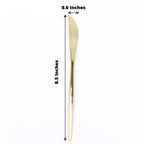 24 - Pack Plastic Knives Glossy Gold - Premium Heavy Duty Disposable Flatware Cutlery 8" - Bell Racket Store