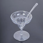 24 - Pack Plastic Margarita Glasses Mini Clear with Spoons - Great for Appetizers 2oz - Bell Racket Store