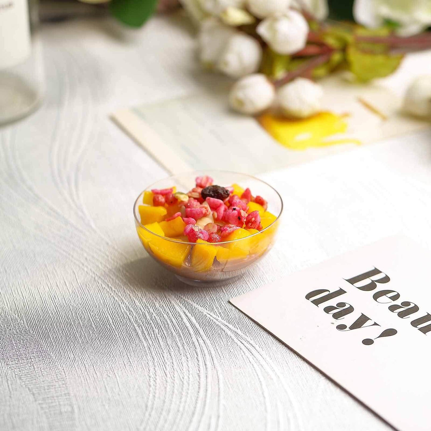 24 - Pack Plastic Mini Dipping Bowls Clear - Durable Disposable Bowls for Snacks 2oz - NestOCart