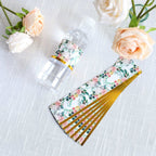 24 Pack White/Pink Water Bottle Labels with Peony Floral Design & Gold Trim, Waterproof Bottle Stickers - Bell Racket Store