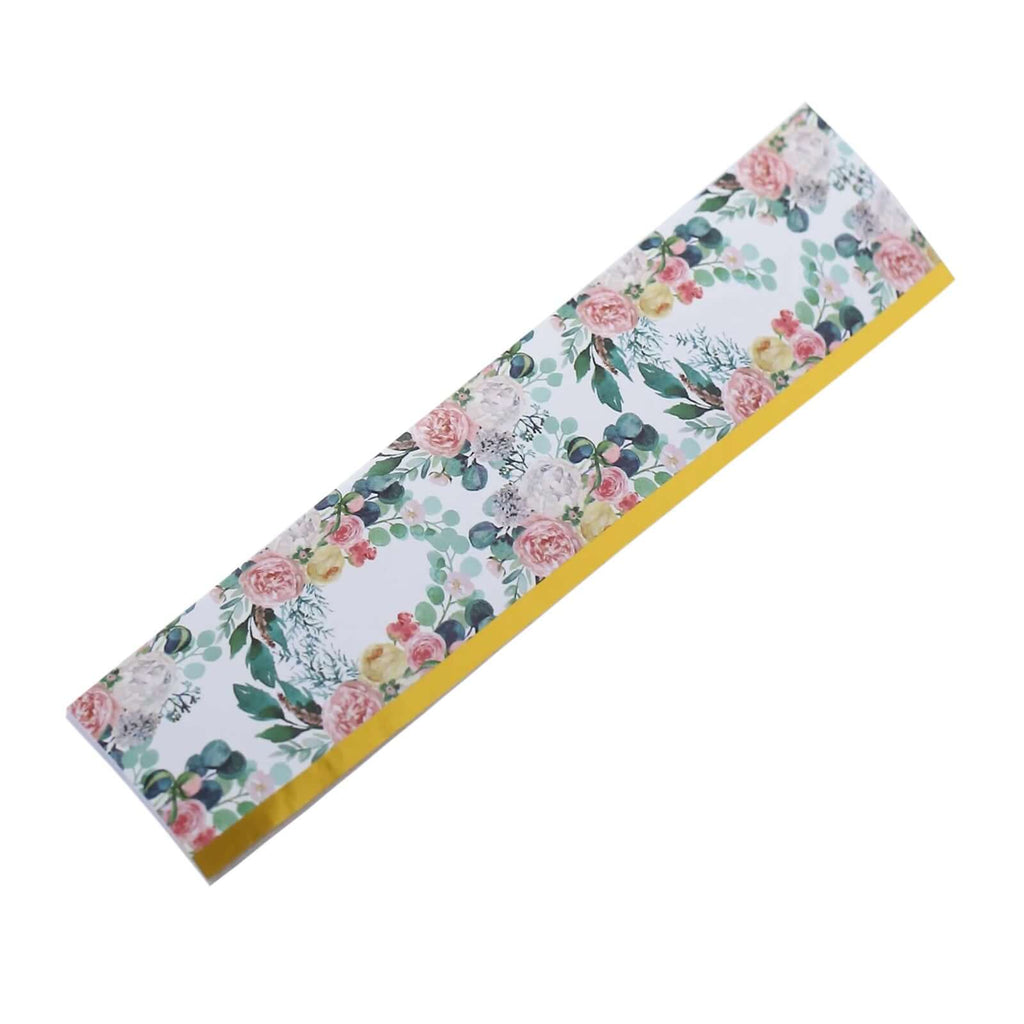 24 Pack White/Pink Water Bottle Labels with Peony Floral Design & Gold Trim, Waterproof Bottle Stickers - Bell Racket Store