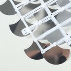 24sq.ft Shiny Iridescent Blue Sequin Shimmer Wall Photo Backdrop with Mermaid Scales Pattern, Party Wall Art DÃ©cor Panels - 24 Panels - Bell Racket Store