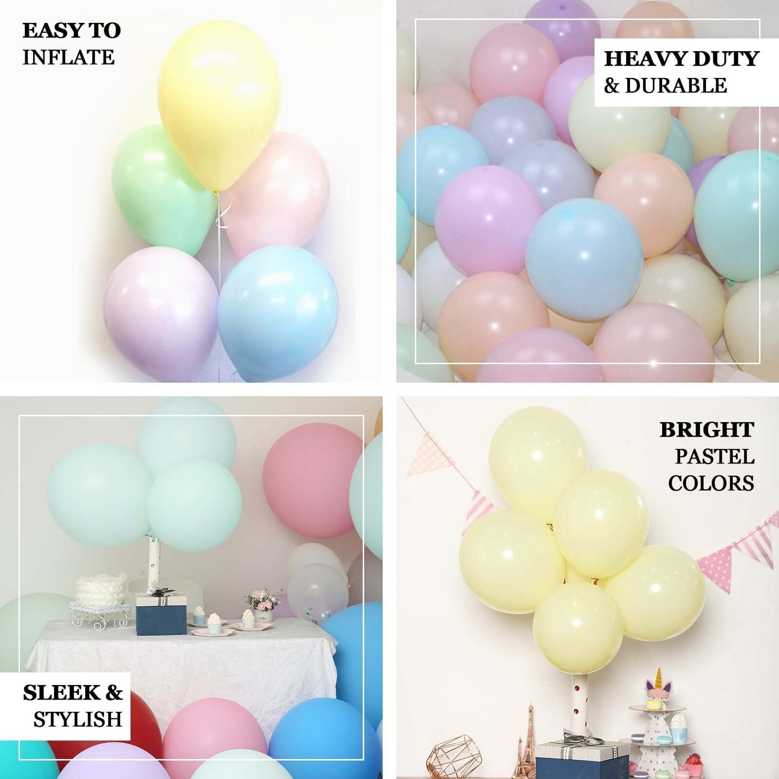 25 Pack 12" Matte Pastel Beige Helium Air Latex Party Balloons - Bell Racket Store