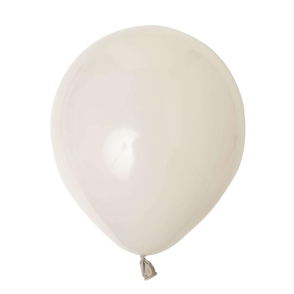 25 Pack 12" Matte Pastel Beige Helium Air Latex Party Balloons - Bell Racket Store