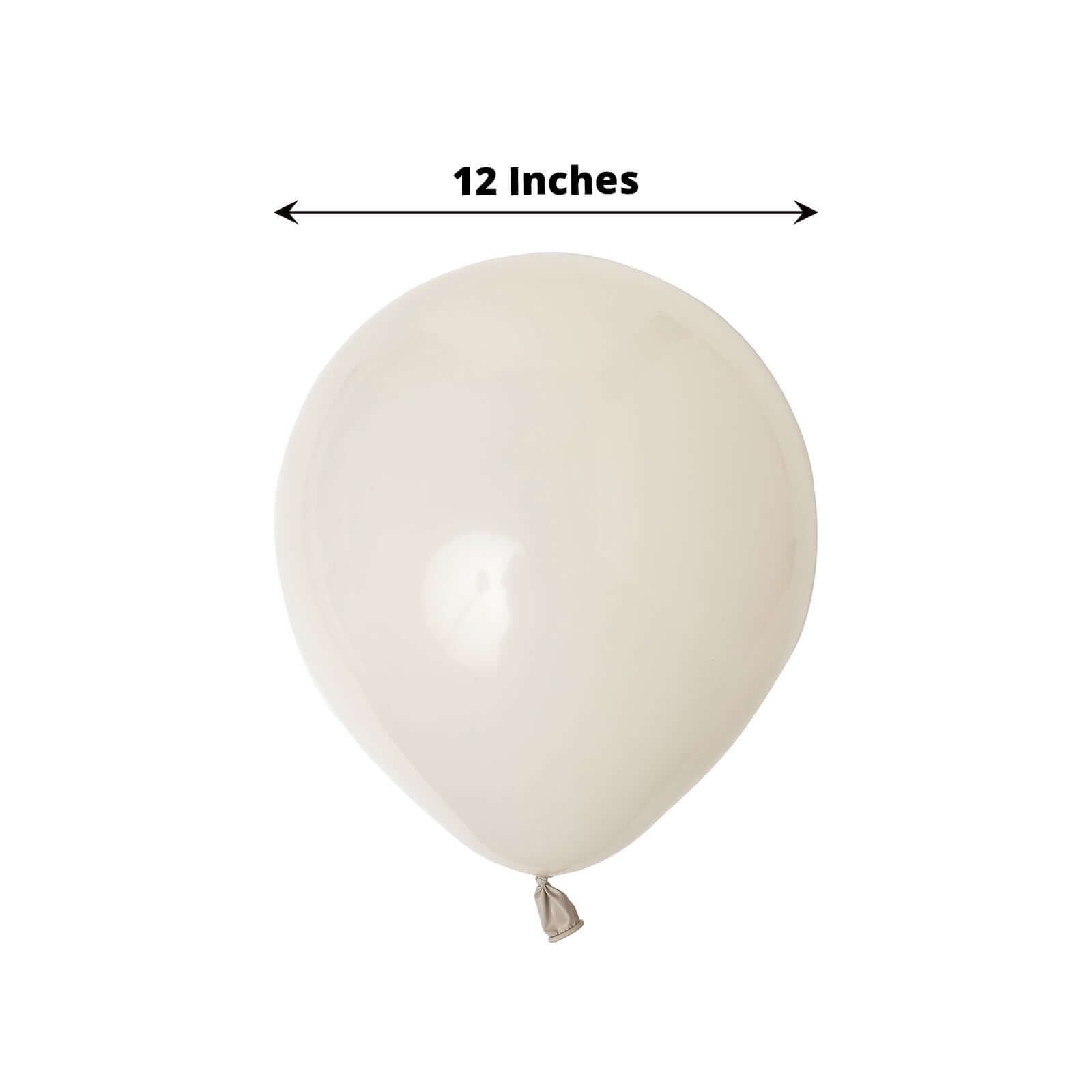 25 Pack 12" Matte Pastel Beige Helium Air Latex Party Balloons - Bell Racket Store