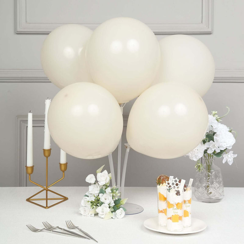 25 Pack 12" Matte Pastel Beige Helium Air Latex Party Balloons - Bell Racket Store