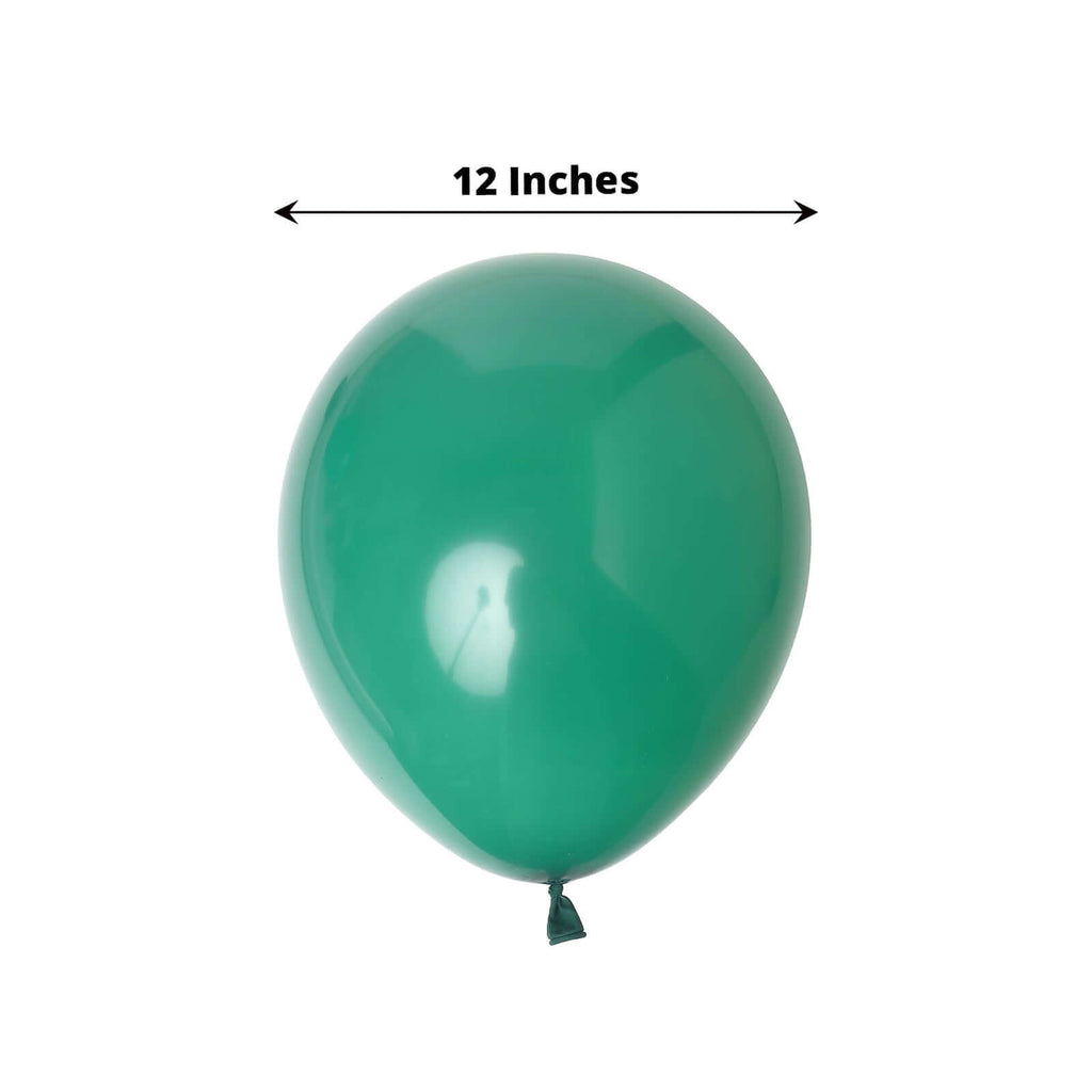 25 Pack 12" Matte Pastel Hunter Emerald Green Helium Air Latex Party Balloons - Bell Racket Store