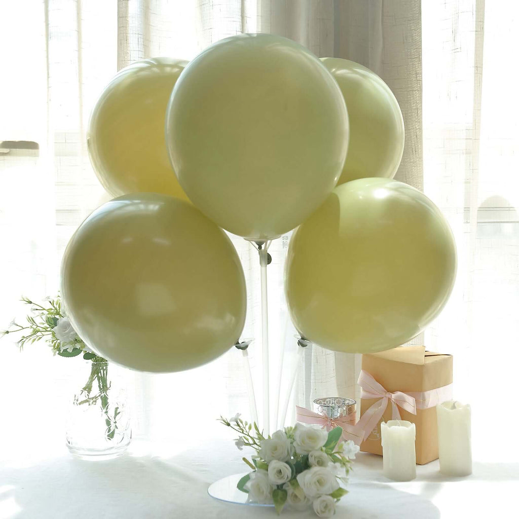 25 Pack 12" Matte Pastel Olive Green Helium Air Latex Party Balloons - Bell Racket Store