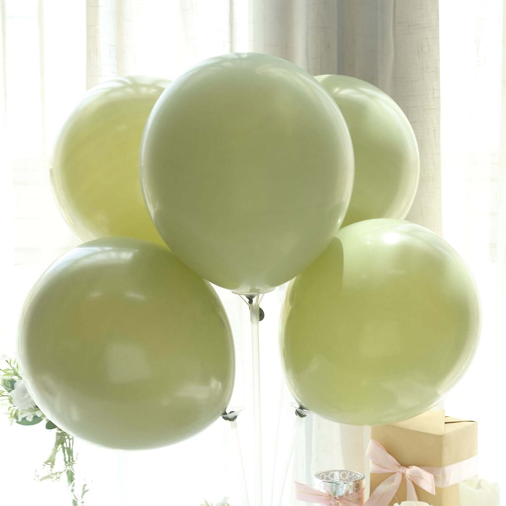 25 Pack 12" Matte Pastel Olive Green Helium Air Latex Party Balloons - Bell Racket Store