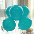 25 Pack 12" Matte Pastel Peacock Teal Helium Air Latex Party Balloons - Bell Racket Store