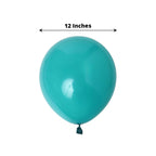 25 Pack 12" Matte Pastel Peacock Teal Helium Air Latex Party Balloons - Bell Racket Store