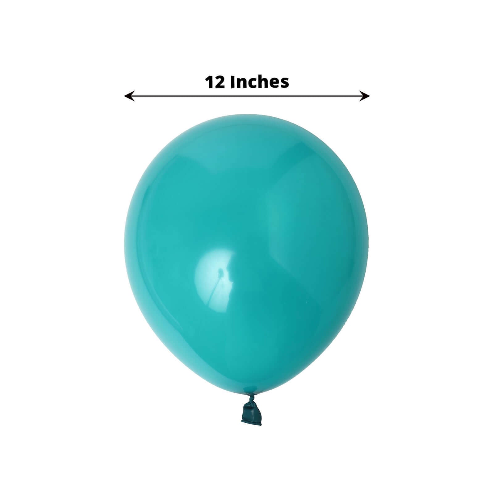 25 Pack 12" Matte Pastel Peacock Teal Helium Air Latex Party Balloons - Bell Racket Store