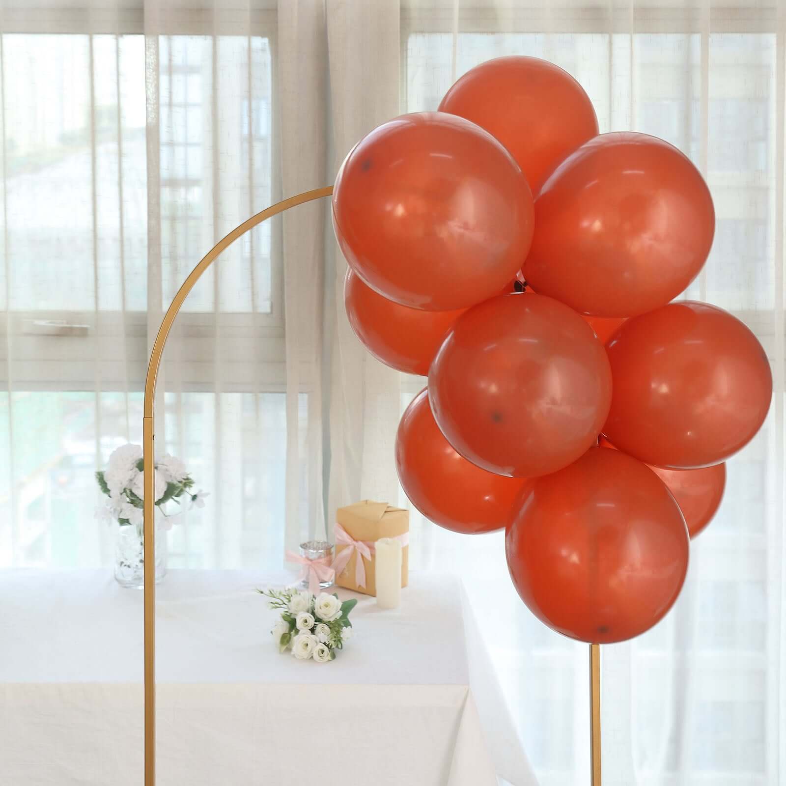 25 Pack 12" Matte Pastel Terracotta (Rust) Helium Air Latex Party Balloons - Bell Racket Store