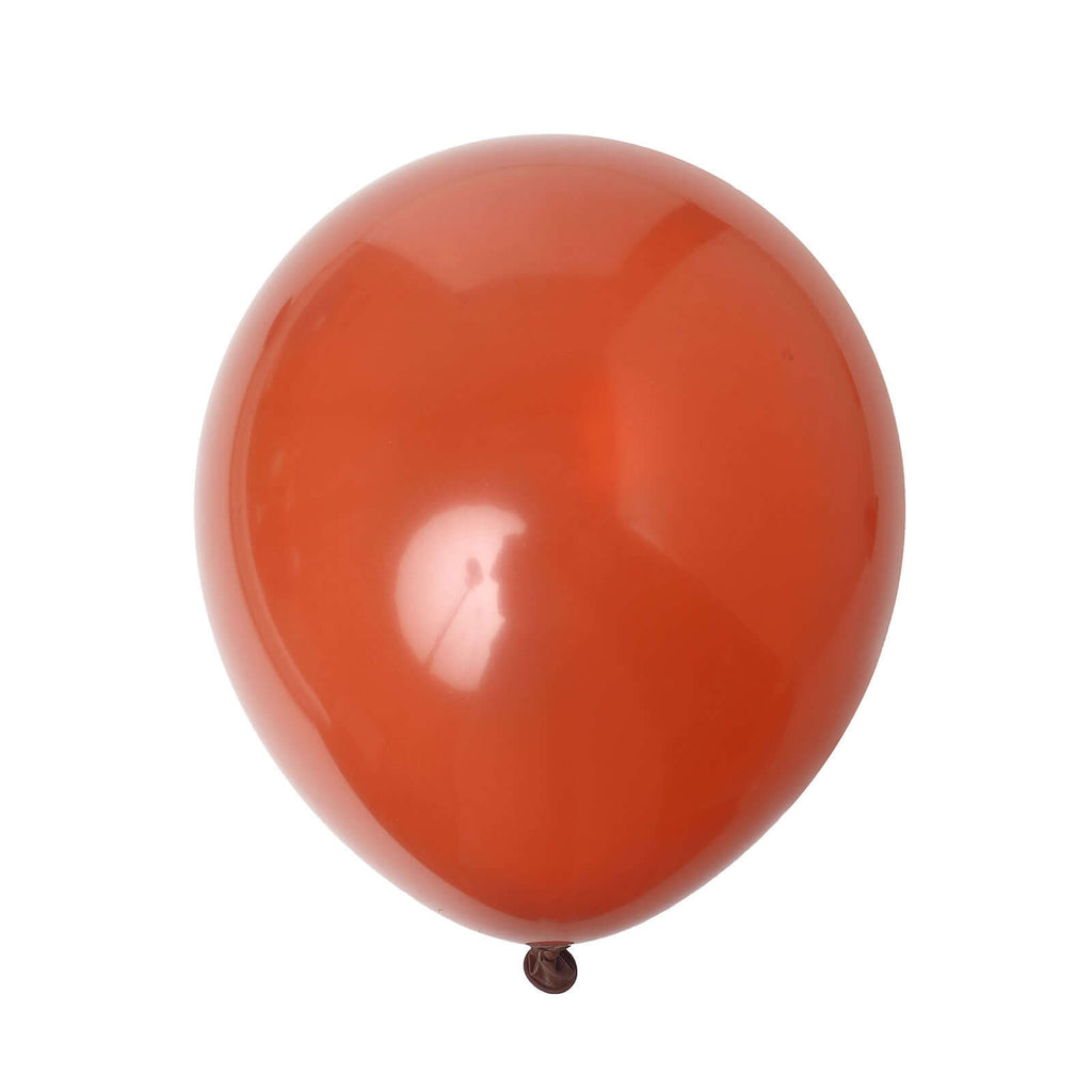 25 Pack 12" Matte Pastel Terracotta (Rust) Helium Air Latex Party Balloons - Bell Racket Store