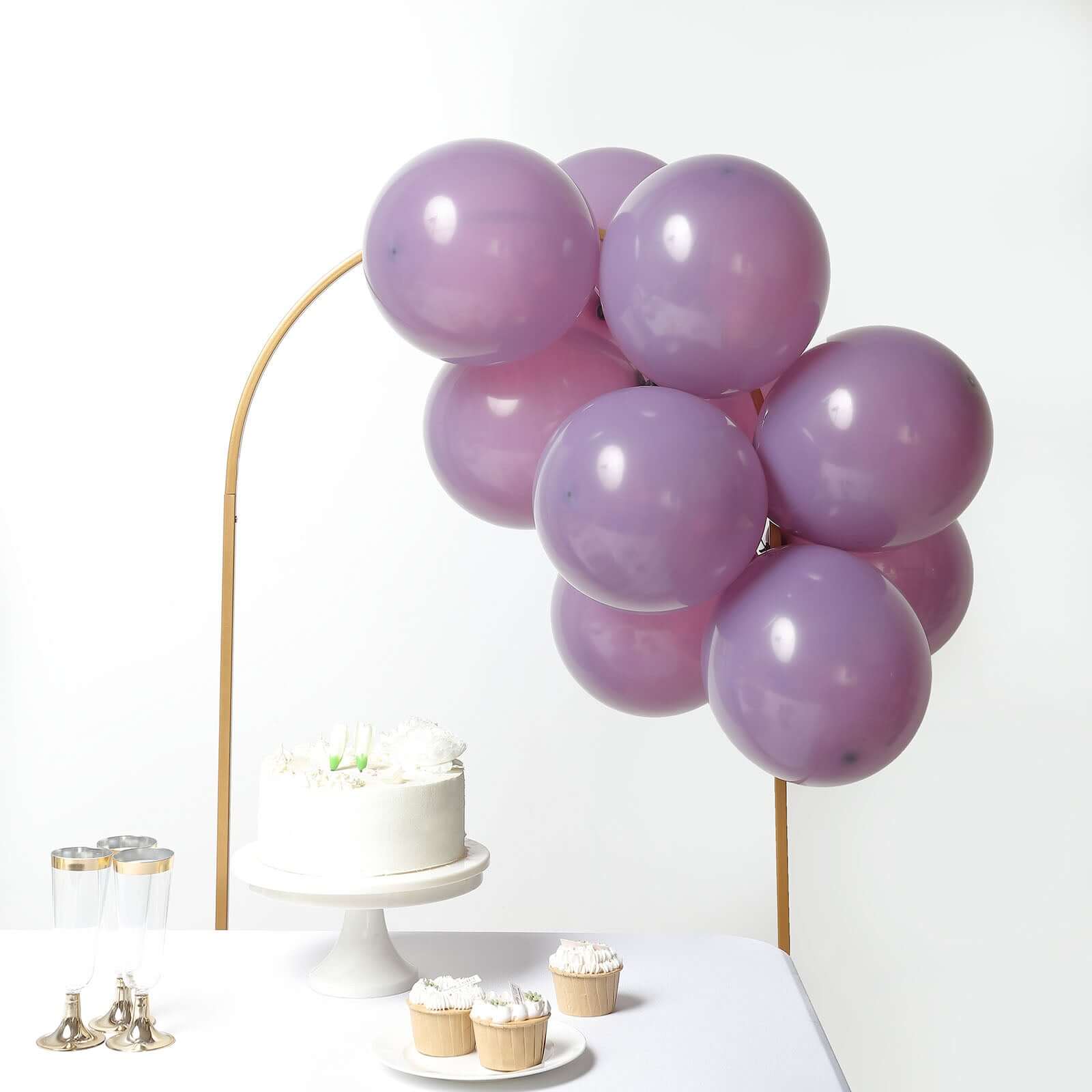 25 Pack 12" Matte Pastel Violet Amethyst Helium Air Latex Party Balloons - Bell Racket Store