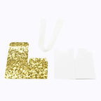 25 Pack 2" Gold Sequin Glitter Party Favor Boxes With White Ribbon Loop, Wedding Favor Gift Boxes, Candy Cases - Bell Racket Store