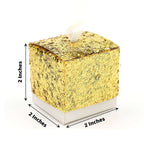 25 Pack 2" Gold Sequin Glitter Party Favor Boxes With White Ribbon Loop, Wedding Favor Gift Boxes, Candy Cases - Bell Racket Store