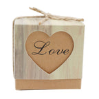 25 Pack 2.5" Rustic Wood Pattern Natural Brown Paper Candy Gift Boxes, Square Party Favor Boxes with Burlap Jute Twine and Love Heart Cut Out - Bell Racket Store
