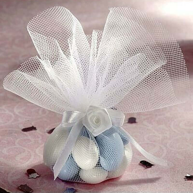 25 Pack 9" Apple Green Sheer Nylon Tulle Circles Favor Wrap, DIY Craft Fabric - Bell Racket Store