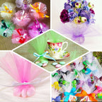 25 Pack 9" Natural Sheer Nylon Tulle Circles Favor Wrap Craft Fabric, DIY Candy Favor Wraps - Bell Racket Store