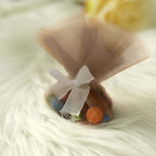 25 Pack 9" Natural Sheer Nylon Tulle Circles Favor Wrap Craft Fabric, DIY Candy Favor Wraps - Bell Racket Store