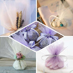 25 Pack 9" Natural Sheer Nylon Tulle Circles Favor Wrap Craft Fabric, DIY Candy Favor Wraps - Bell Racket Store