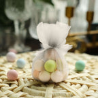 25 Pack 9" Taupe Sheer Nylon Tulle Circles Favor Wrap Craft Fabric, DIY Candy Favor Wraps - Bell Racket Store