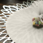 25 Pack 9" Taupe Sheer Nylon Tulle Circles Favor Wrap Craft Fabric, DIY Candy Favor Wraps - Bell Racket Store