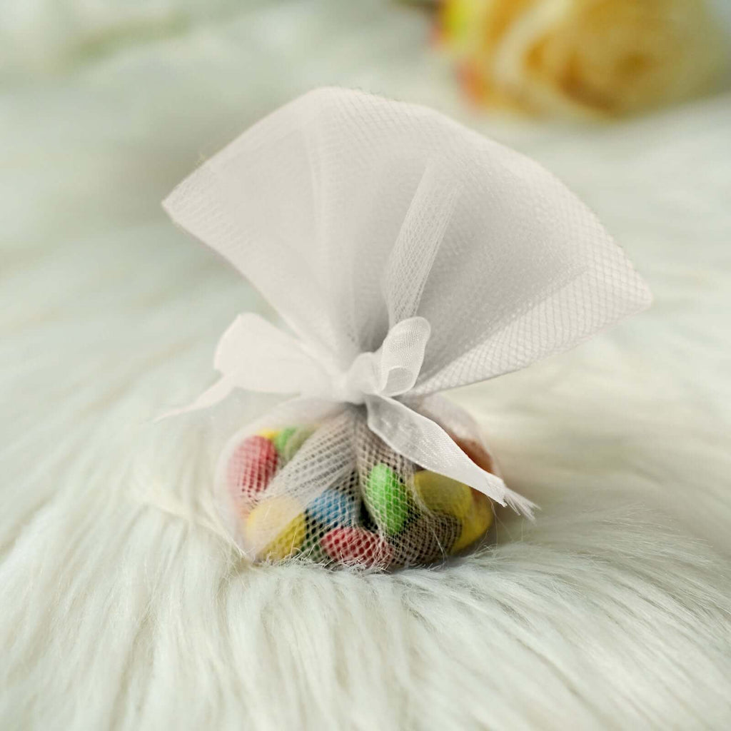 25 Pack 9" Taupe Sheer Nylon Tulle Circles Favor Wrap Craft Fabric, DIY Candy Favor Wraps - Bell Racket Store