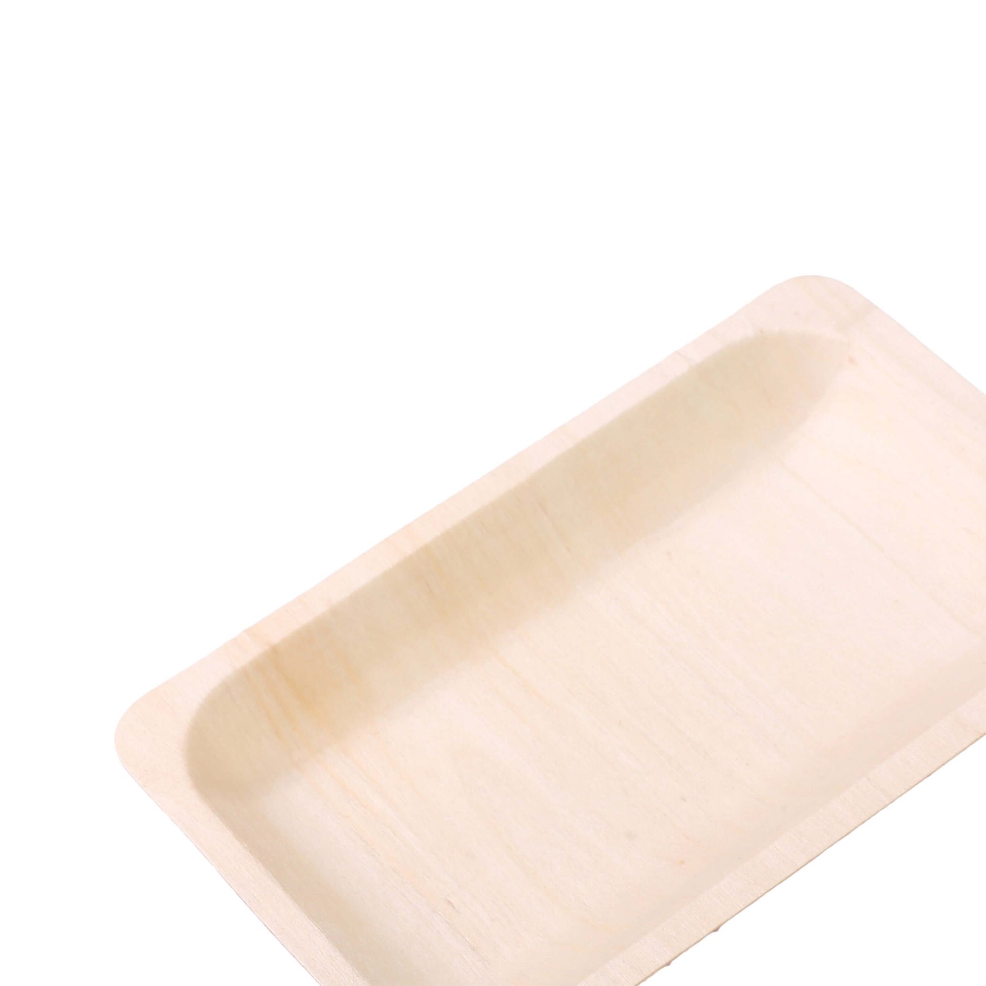 25 - Pack Birchwood 5"x8" Rectangle Dessert Serving Plates - Natural Eco Friendly Wooden Disposable Plates for Farmhouse - Style Events, Parties & Gatherings - NestOCart