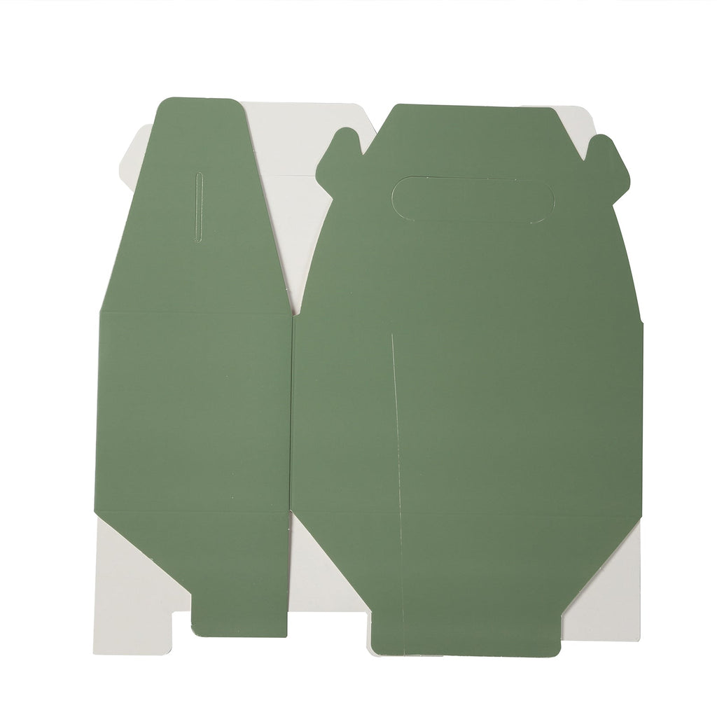 25 Pack Candy Gift Tote Gable Boxes, Dusty Sage Green Party Favor Treat Boxes - 6"x3.5"x7" - Bell Racket Store