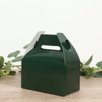 25 Pack Candy Gift Tote Gable Boxes, Hunter Emerald Green Party Favor Treat Boxes - 6"x3.5"x7" - Bell Racket Store