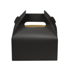 25 Pack Candy Gift Tote Gable Boxes, Matte Black Party Favor Treat Boxes - 6"x3.5"x7" - Bell Racket Store