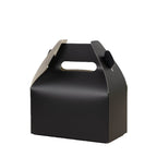 25 Pack Candy Gift Tote Gable Boxes, Matte Black Party Favor Treat Boxes - 6"x3.5"x7" - Bell Racket Store