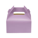 25 Pack Candy Gift Tote Gable Boxes, Matte Lavender Lilac Party Favor Treat Boxes - 6"x3.5"x7" - Bell Racket Store