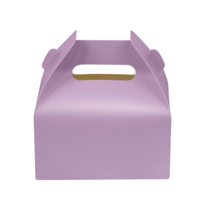 25 Pack Candy Gift Tote Gable Boxes, Matte Lavender Lilac Party Favor Treat Boxes - 6"x3.5"x7" - Bell Racket Store
