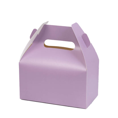 25 Pack Candy Gift Tote Gable Boxes, Matte Lavender Lilac Party Favor Treat Boxes - 6"x3.5"x7" - Bell Racket Store