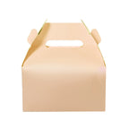 25 Pack Candy Gift Tote Gable Boxes, Matte Nude Party Favor Treat Boxes - 6"x3.5"x7" - Bell Racket Store