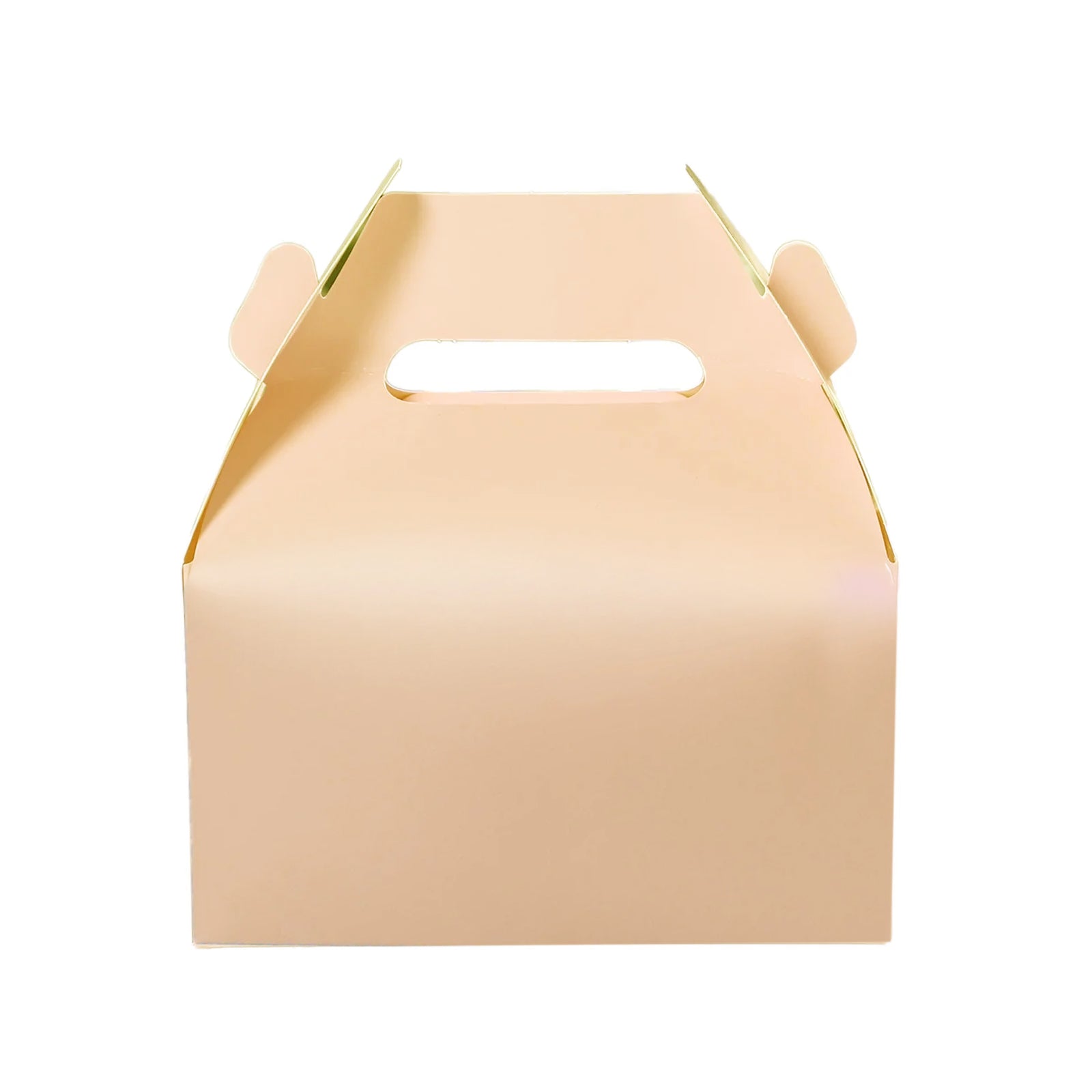 25 Pack Candy Gift Tote Gable Boxes, Matte Nude Party Favor Treat Boxes - 6"x3.5"x7" - Bell Racket Store