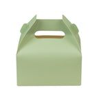 25 Pack Candy Gift Tote Gable Boxes, Matte Sage Green Party Favor Treat Boxes - 6"x3.5"x7" - Bell Racket Store