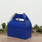 25 Pack Candy Gift Tote Gable Boxes, Royal Blue Party Favor Treat Boxes - 6"x3.5"x7" - Bell Racket Store