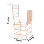 25 Pack Clear and Gold PVC Chiavari Chair - Shaped Party Favor Candy Gift Boxes - 2"x5" - Bell Racket Store
