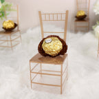 25 Pack Clear and Gold PVC Chiavari Chair - Shaped Party Favor Candy Gift Boxes - 2"x5" - Bell Racket Store