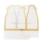 25 Pack Clear PVC Tote Gift Boxes with Gold Trim, Transparent Gable Candy Favor Boxes with Thank You Design - 6"x3.5"x7" - Bell Racket Store