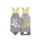 25 Pack Clear Transparent Square Party Favor Boxes with Gold Butterfly Top, Clear Candy Treat Gift Boxes - 2"x2"x4" - Bell Racket Store