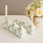 25 Pack Eucalyptus Greenery Mini Teapot Party Favor Boxes, Tea Time Gift Boxes - 5"x4" - Bell Racket Store