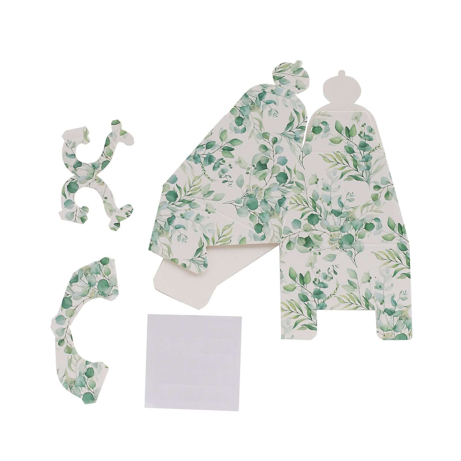 25 Pack Eucalyptus Greenery Mini Teapot Party Favor Boxes, Tea Time Gift Boxes - 5"x4" - Bell Racket Store