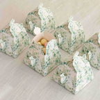 25 Pack Eucalyptus Greenery Mini Teapot Party Favor Boxes, Tea Time Gift Boxes - 5"x4" - Bell Racket Store
