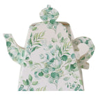 25 Pack Eucalyptus Greenery Mini Teapot Party Favor Boxes, Tea Time Gift Boxes - 5"x4" - Bell Racket Store