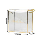25 Pack Gold Trimmed Clear PVC Gift Boxes with Rope Handles and Thank You Print, Transparent Portable Candy Favor Boxes - 5.5"x5.5" - Bell Racket Store